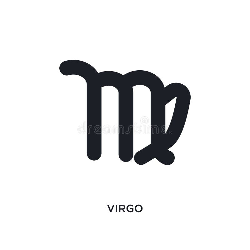 Virgo Icon Isolated On White Background, Vector Illustration, Virgo ...