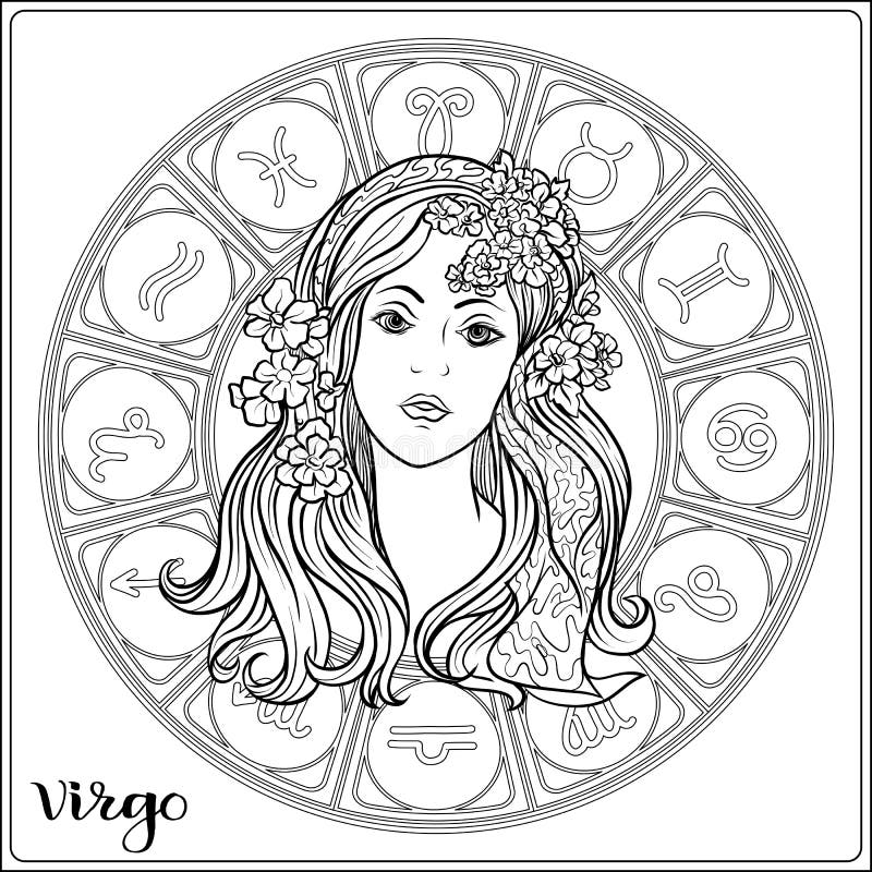 Virgo Horoscope Coloring Pages Coloring Pages