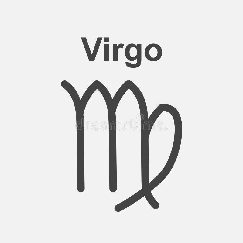 Virgo Zodiac Sign. Flat Astrology Vector Illustration on White B Stock ...