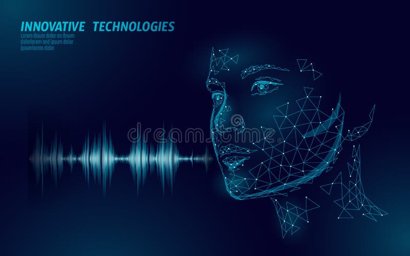 Virtual assistant voice recognition service technology business concept. AI artificial intelligence robot help work vector illustration