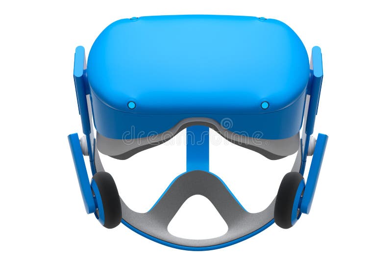 Virtual Blue Reality Glasses Isolated on Black Background. 3d Rendering