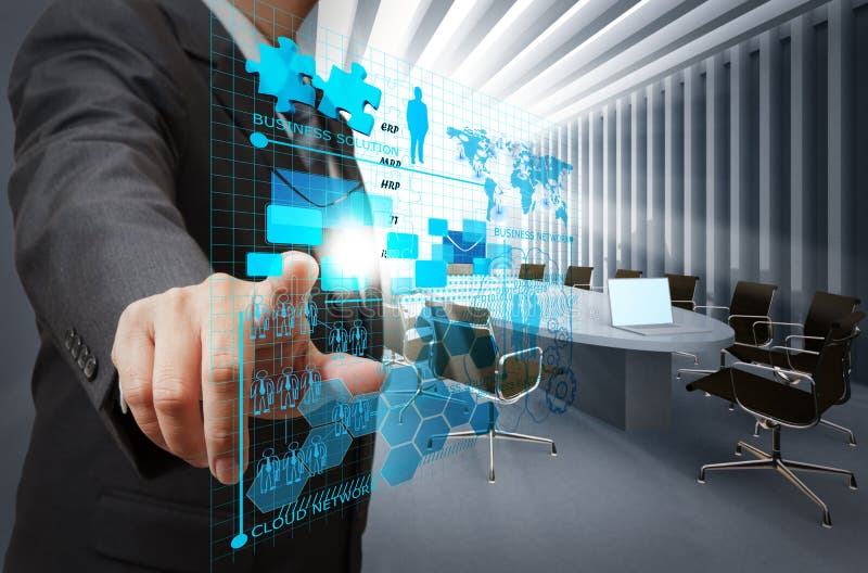 Virtual business network stock photography