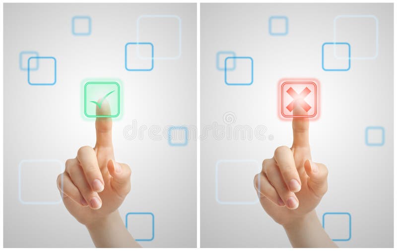 Collage of hands pressing virtual buttons on two futuristic holographic screens. Collage of hands pressing virtual buttons on two futuristic holographic screens.