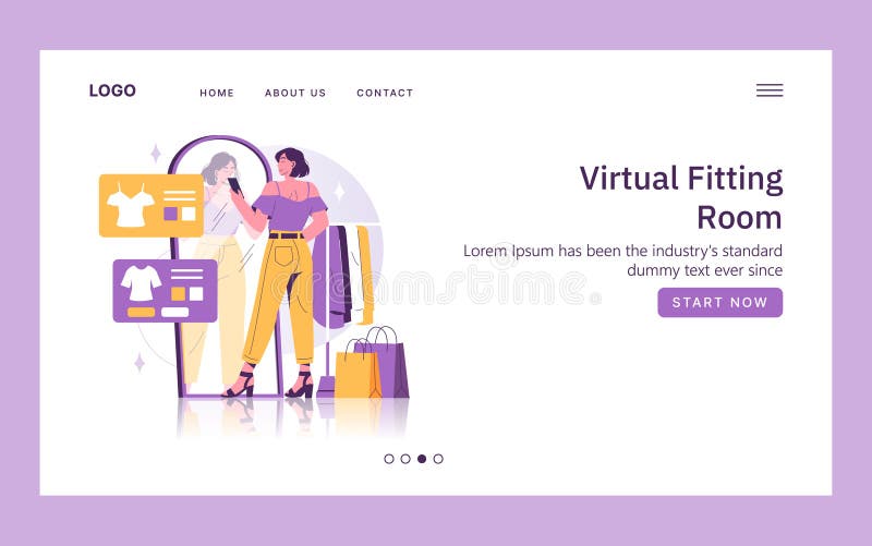 Virtual Fitting Room with Interactive vector illustration