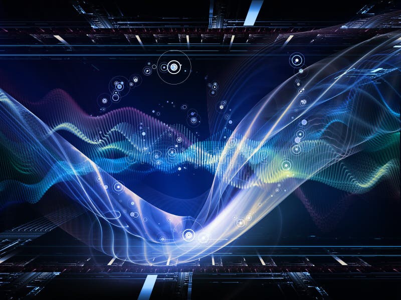 Virtual Fractal Realms vector illustration
