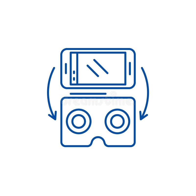Virtual glasses for gadgets line icon concept. Virtual glasses for gadgets flat vector symbol, sign, outline vector illustration Virtual glasses for gadgets line icon concept. Virtual glasses for gadgets flat vector symbol, sign, outline vector illustration
