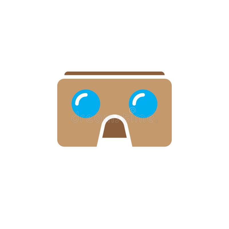 Virtual reality cardboard glasses icon vector, vr headset device solid logo illustration, pictogram isolated on white. stock illustration Virtual reality cardboard glasses icon vector, vr headset device solid logo illustration, pictogram isolated on white. stock illustration