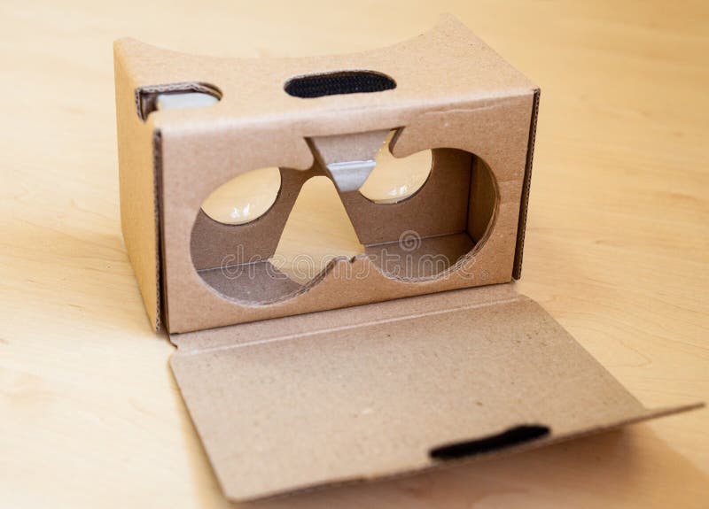Virtual reality cardboard stock image. Image of lowcost 183411177