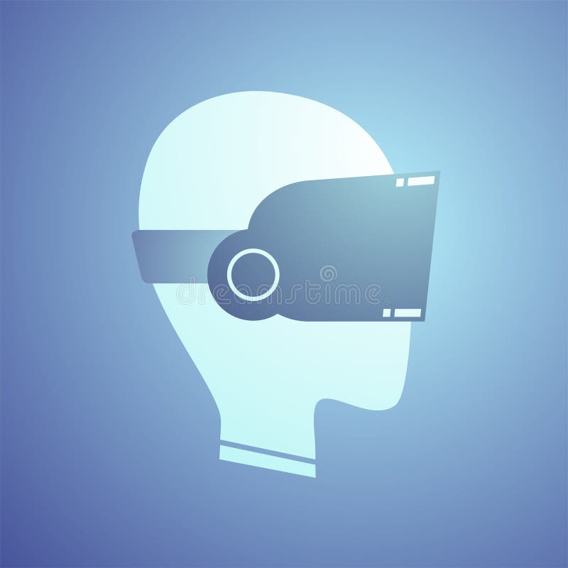 Virtual Reality Glasses Symbol Stock Vector Illustration of sign