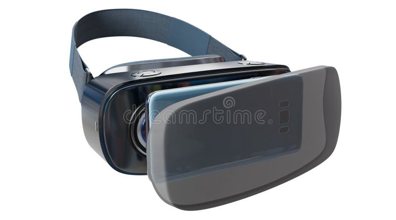 Virtual reality glasses technology illustration 3D rendering vector illustration
