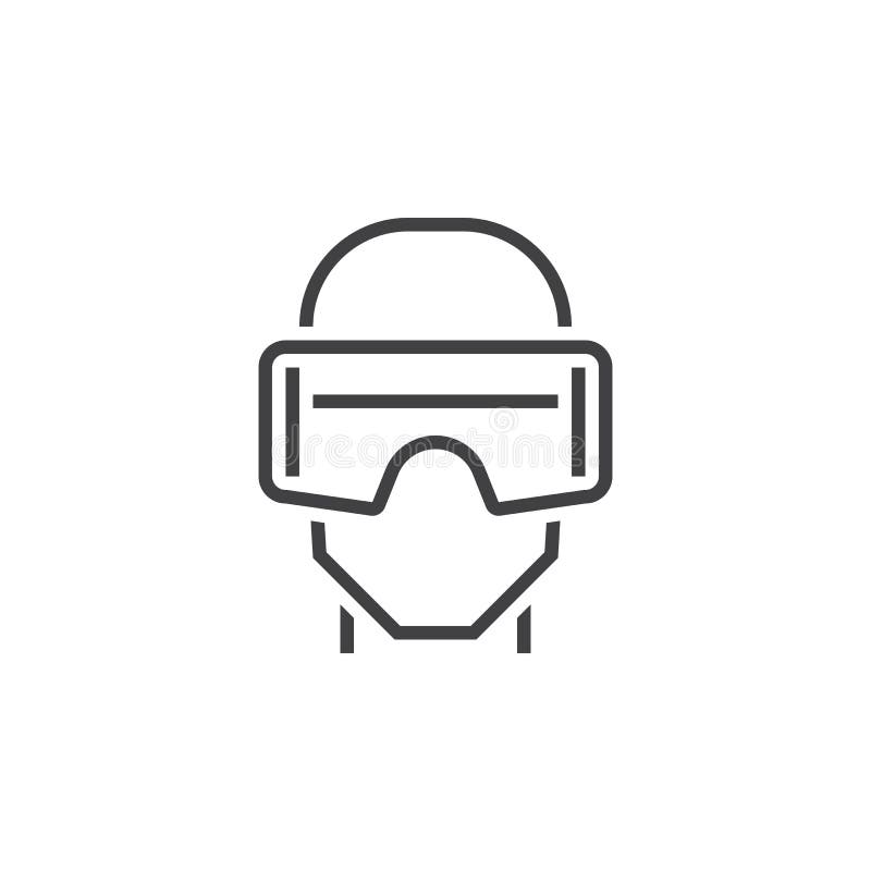 fly spil haj Virtual Reality Headset Line Icon, Vr Glasses Outline Vector Log Stock  Vector - Illustration of device, headset: 95975858