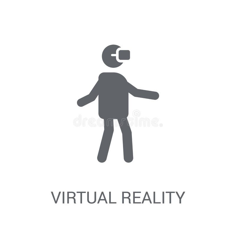 Virtual Reality Icon. Trendy Virtual Reality Logo Concept on White
