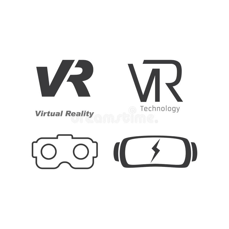 Virtual Reality Logo and Icon Stock Vector Illustration of technology