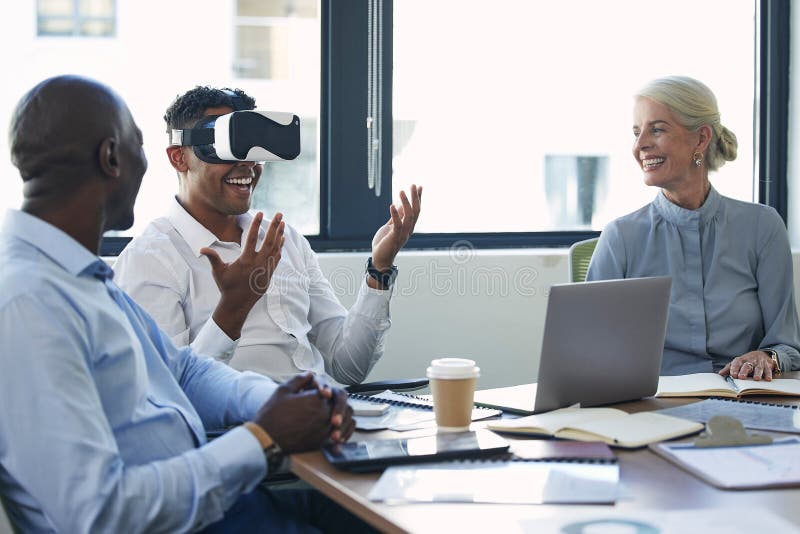 Virtual Reality, People Meeting and Future Technology with Software