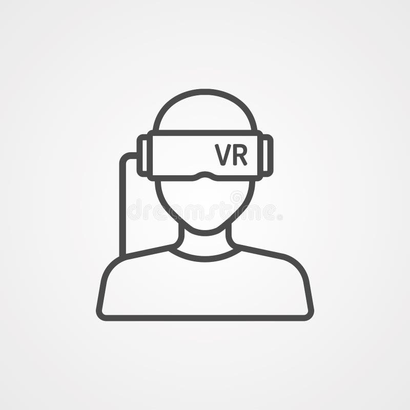 Virtual Reality Vector Icon Sign Symbol Stock Vector Illustration of