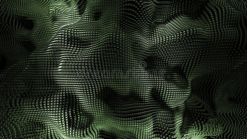 Virtual waves from points. Design. Technological virtual vibrations with wave points. Futuristic computer structure with royalty free illustration