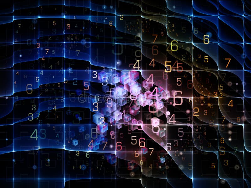 Virtualization of Digital Grid Stock Illustration - Illustration of