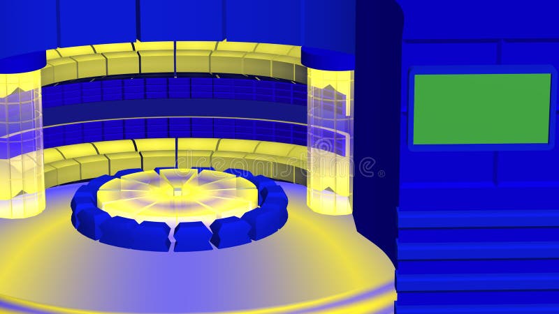 Virtueel TV-nieuws radiaal geel blauw als achtergrond royalty-vrije illustratie Virtueel TV-nieuws radiaal geel blauw als achtergrond royalty-vrije illustratie