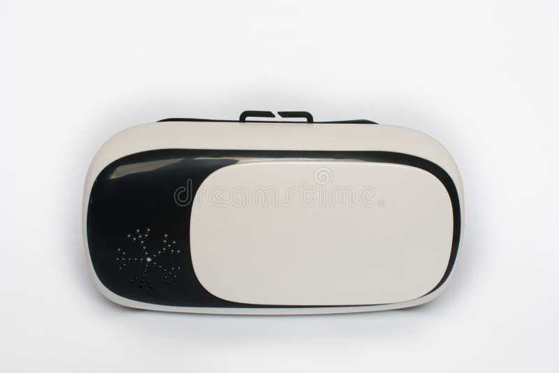 Virtuell verklighet VR, hjälm och, på en vit bakgrund fotografering för bildbyråer Virtuell verklighet VR, hjälm och, på en vit bakgrund fotografering för bildbyråer