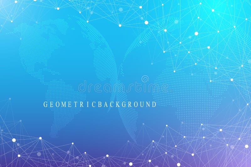 Virtueller grafischer Hintergrund mit Weltkugeln Verbindung des globalen Netzwerks Digital-Daten-Sichtbarmachung Verbindung zwei stock abbildung