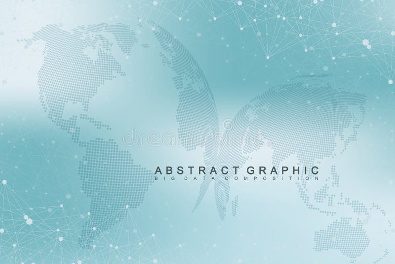 Virtueller grafischer Hintergrund mit Weltkugeln Verbindung des globalen Netzwerks Digital-Daten-Sichtbarmachung Verbindung zwei lizenzfreie abbildung