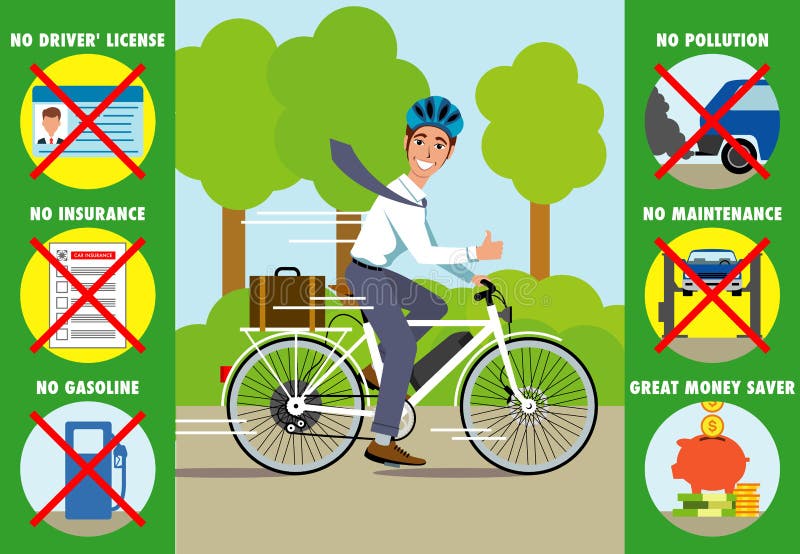 Virtù di una bicicletta elettrica royalty illustrazione gratis Virtù di una bicicletta elettrica royalty illustrazione gratis