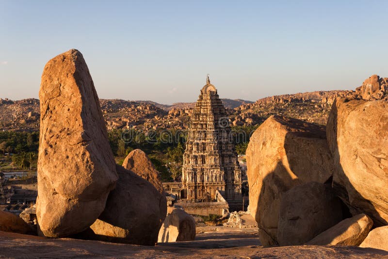 Virupaksha Temple, Hampi, Karnataka, India royalty free stock photos Virupaksha Temple, Hampi, Karnataka, India royalty free stock photos