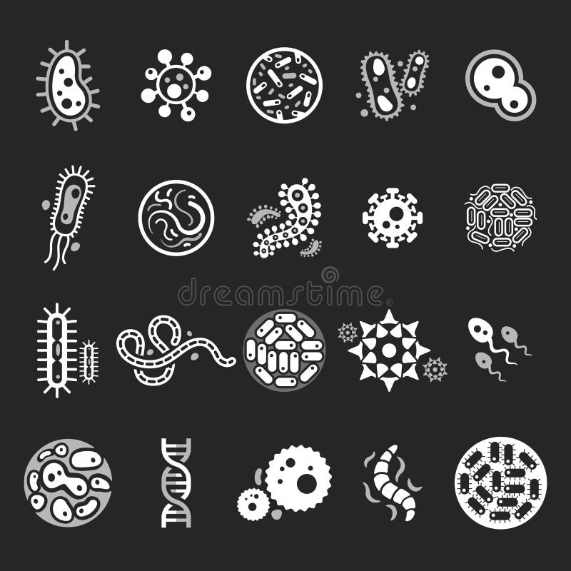 Virus cell icons. Vector stock vector. Illustration of allergens - 65224735