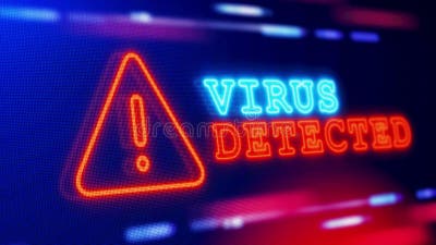 Virus détecté alerte alerte boucle écran clignoter animation.