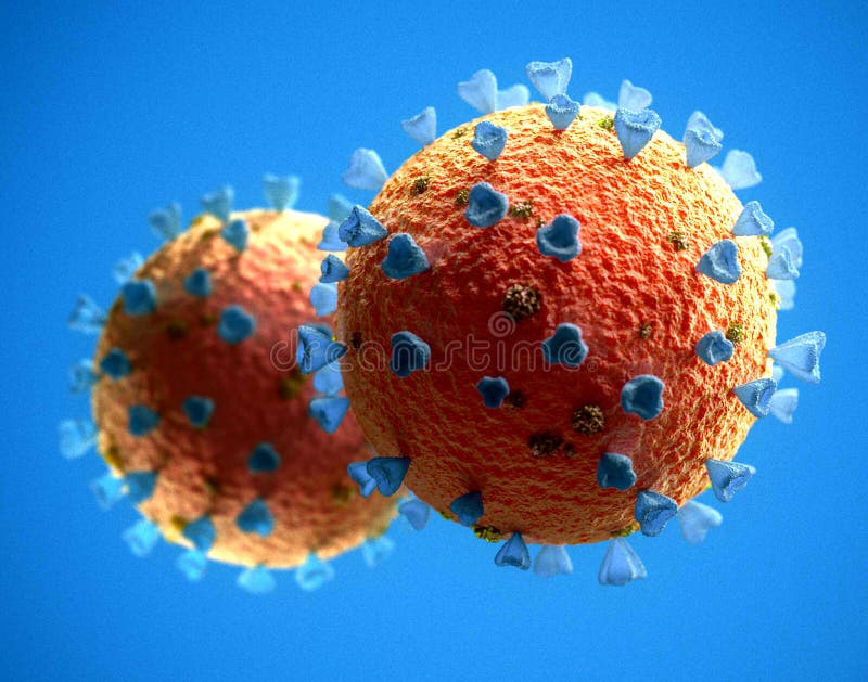 Virus 3d Render For Corona Virus Covid 19 Concept,orange ...