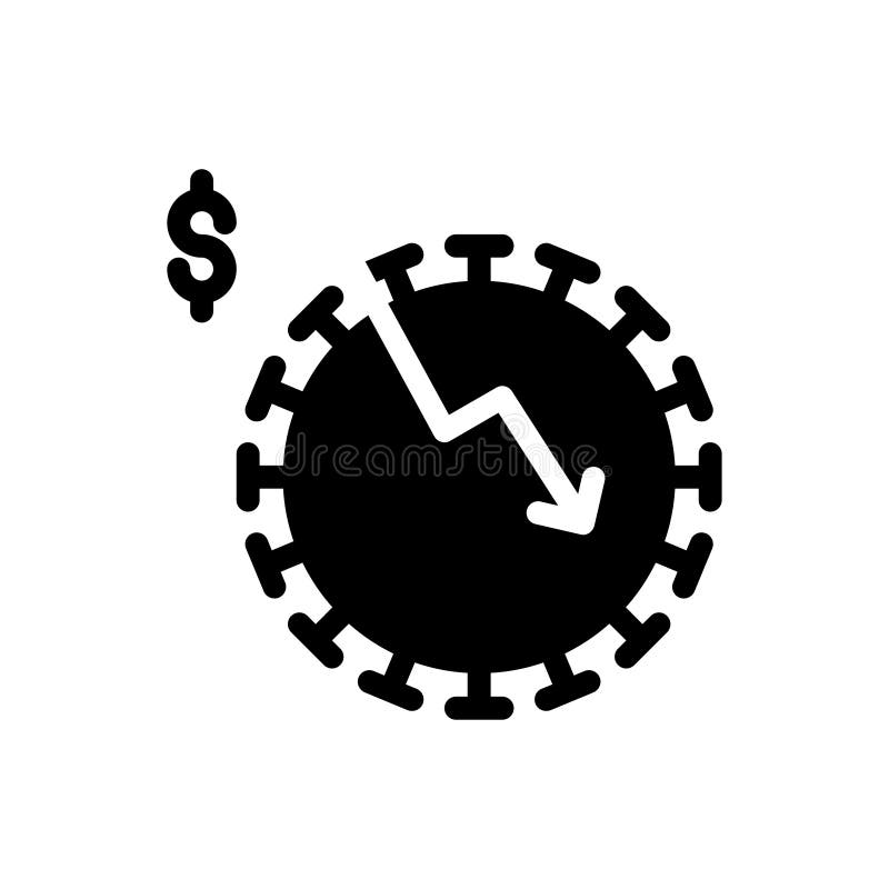 Virus decrease vector glyph flat icon. Covid decrease vectors