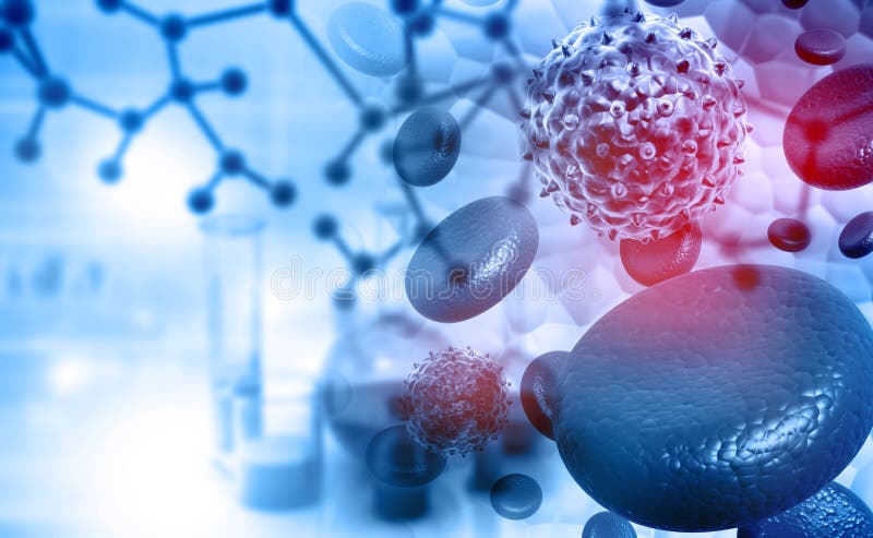 Virus e droghe 3d rendono