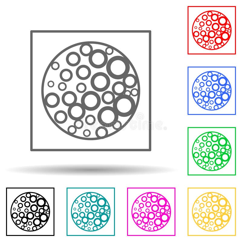 virus onder het pictogram van de multi-kleurenstijl van de microscoop Eenvoudige dunne lijn, overzicht van gehandicapte pictogram stock illustratie virus onder het pictogram van de multi-kleurenstijl van de microscoop Eenvoudige dunne lijn, overzicht van gehandicapte pictogram stock illustratie