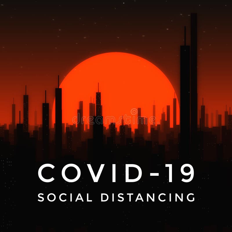 Virus Outbreak - Covid-19 Social Distancing royalty free illustration Virus Outbreak - Covid-19 Social Distancing royalty free illustration