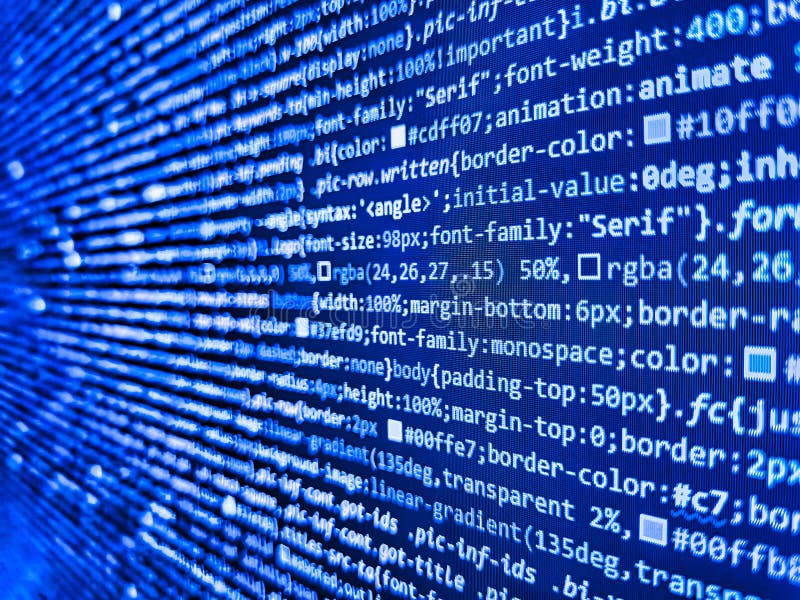 Concept of Htmlcss Coding Head of the Page Stock Photo Image of code