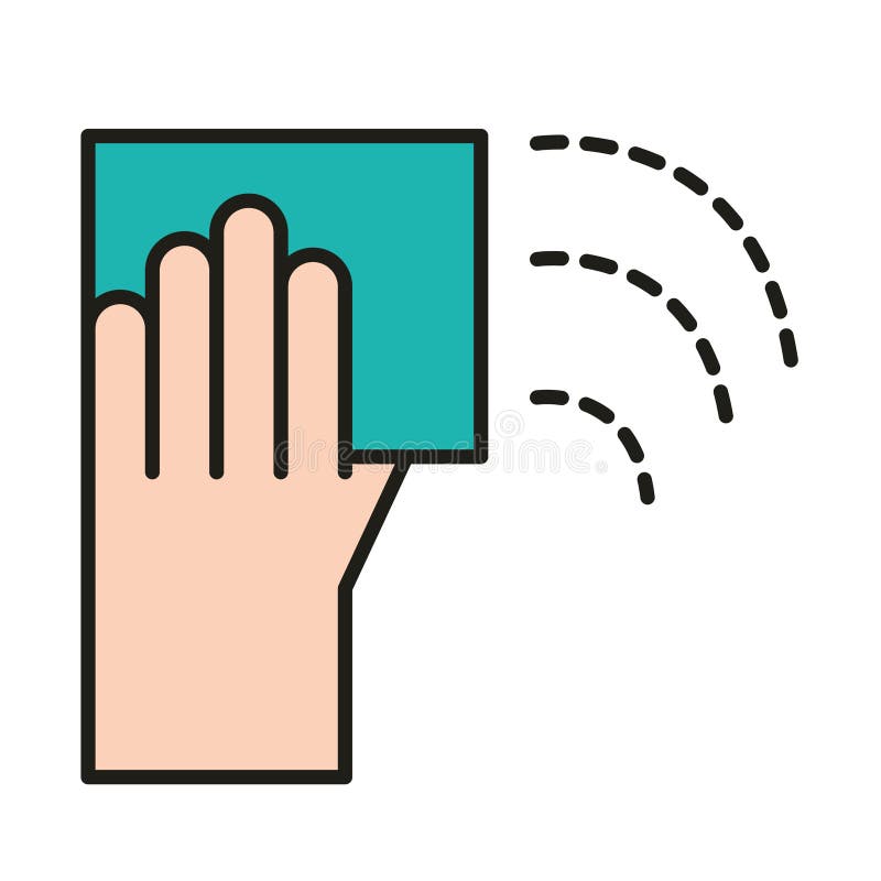 Virus Protection, Cleaned Frequently the Surfaces Line and Fill Icon