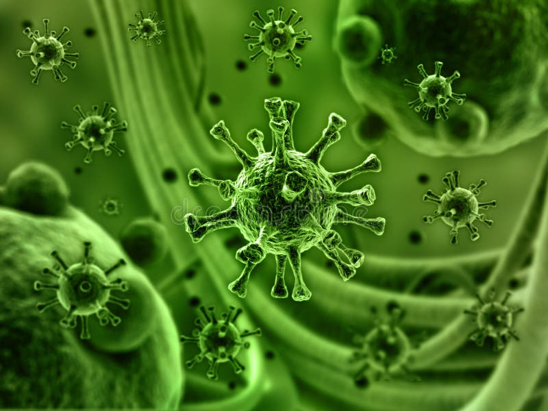 Virus SEM concept 3d illustration