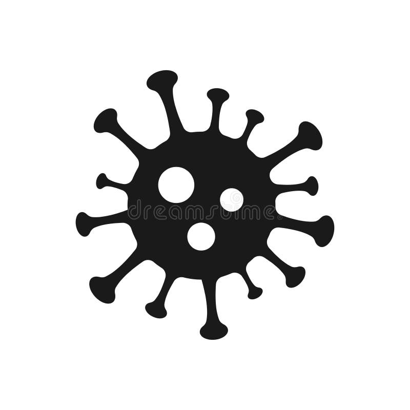 Virus Simple Black Isolated Vector Icon. Stock Vector - Illustration of ...