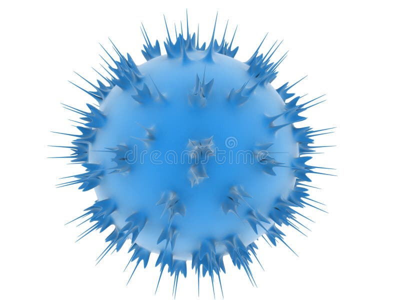 Virusbakterieceller i vit bakgrund, medicinskt begrepp stock illustrationer