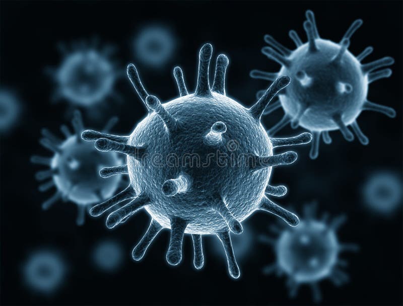 Viruses cells in infected organism