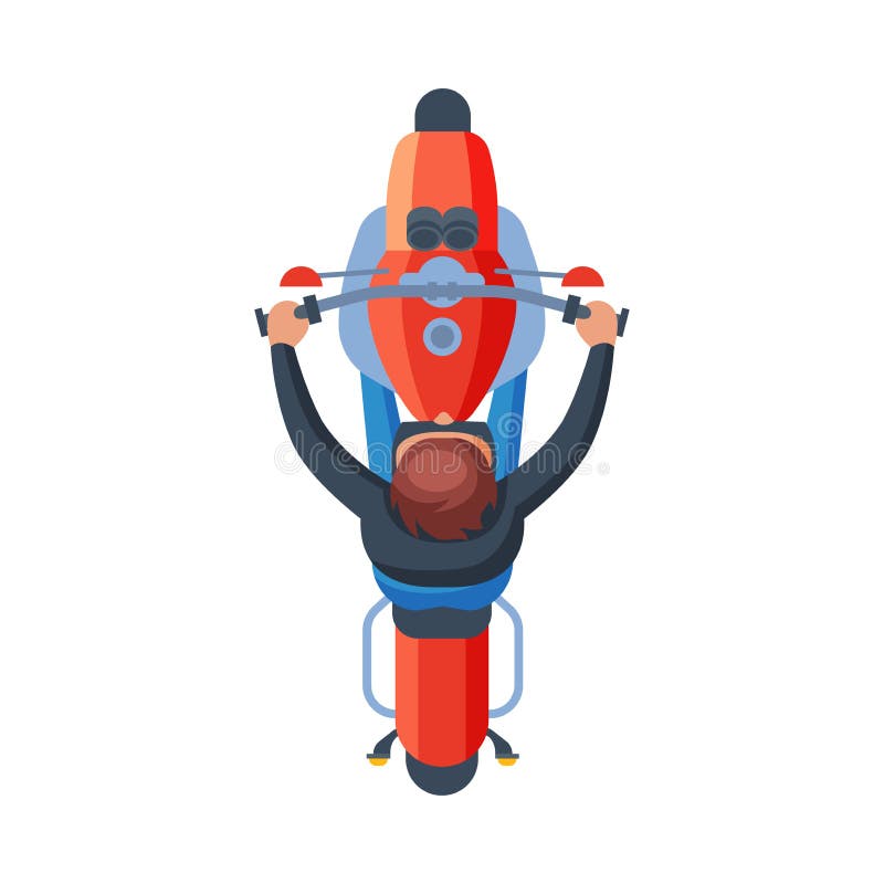 Vetores de Homem Barbudo Andando De Moto Visão Lateral Do Personagem  Motoqueiro Masculino Dirigindo Vermelho Chopper Estilo Desenho Animado  Ilustração Vetor e mais imagens de Motocicleta - iStock