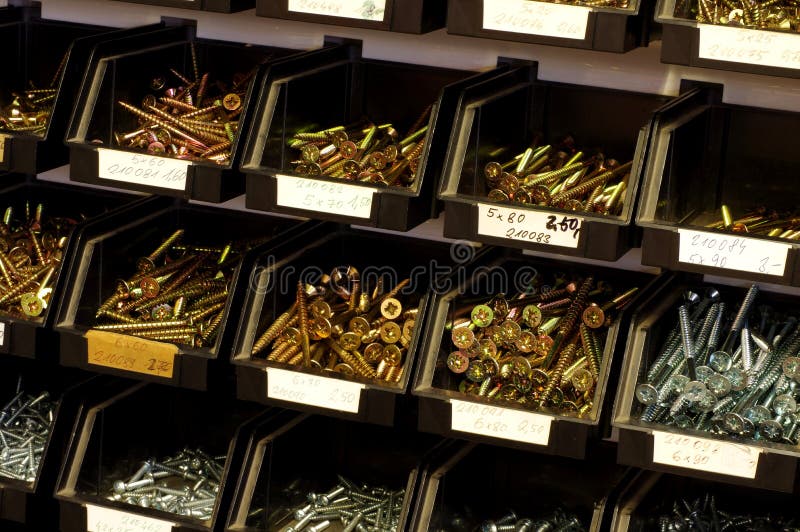 Vis dans l'organisateur photographie stock Vis dans l'organisateur photographie stock