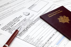 Visa Application Form For Hong Kong Stock Photo Image Of System Form 187684326