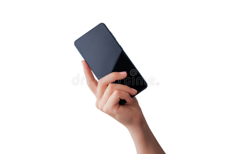 Visa modern smart telefon isolerad. mobilteknikkoncept royaltyfri fotografi