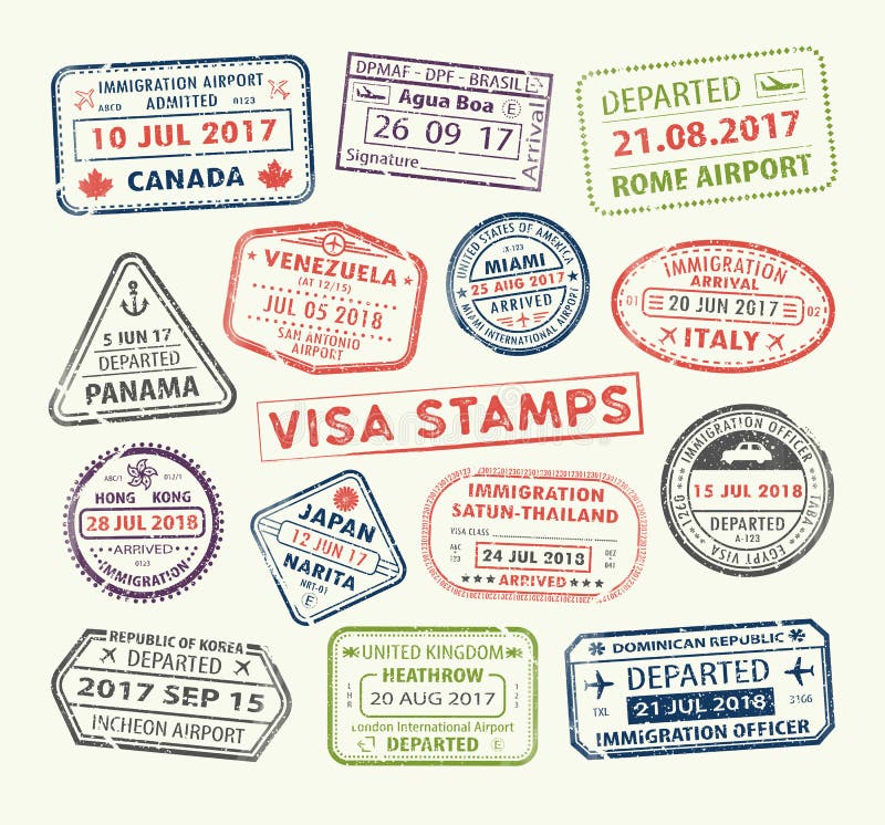 Visa passport stamp