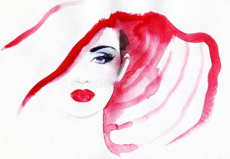 Visage abstrait de femme Fond de mode illustration libre de droits Visage abstrait de femme Fond de mode illustration libre de droits
