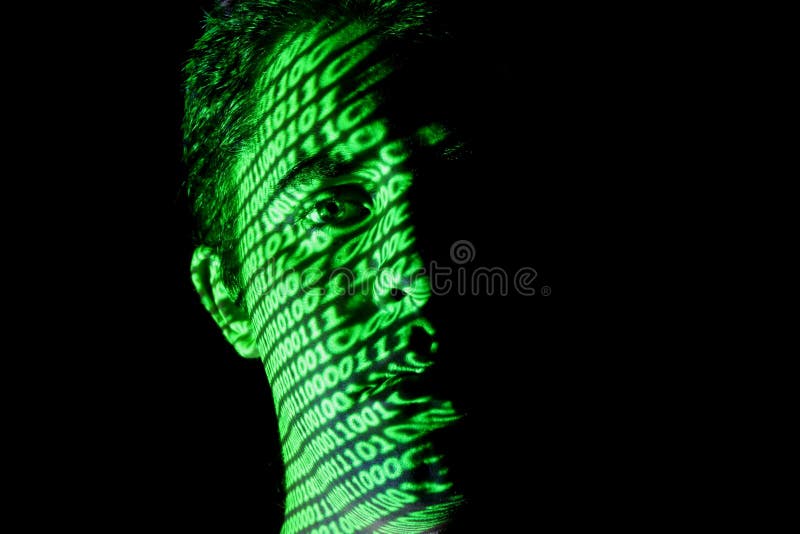 Visage binaire 1 photographie stock libre de droits Visage binaire 1 photographie stock libre de droits