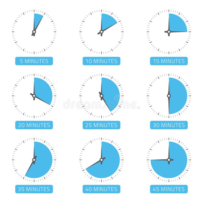 Visage d'horloge avec du temps différent illustration libre de droits Visage d'horloge avec du temps différent illustration libre de droits