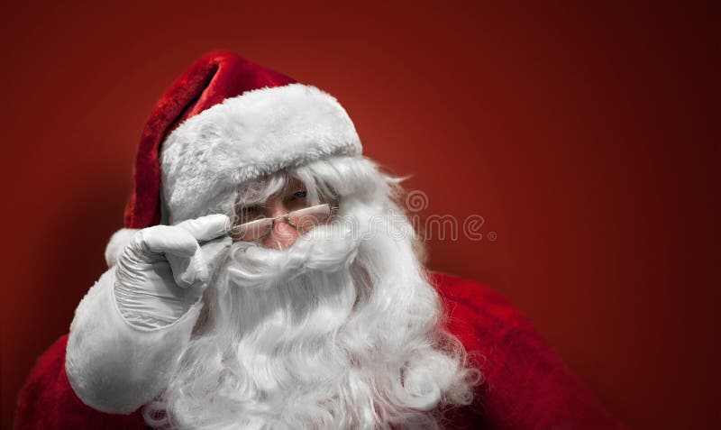 Visage de sourire du père noël photographie stock Visage de sourire du père noël photographie stock