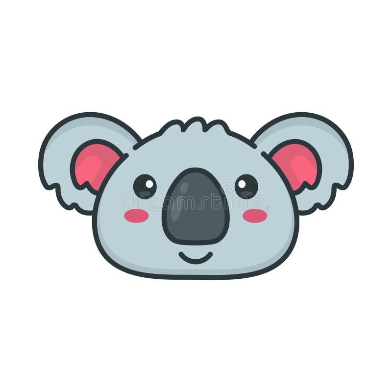 Visage heureux de sourire mignon d'ours de koala illustration stock Visage heureux de sourire mignon d'ours de koala illustration stock